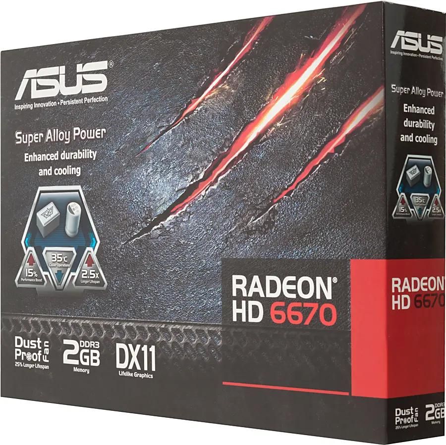 Отзывы на Видеокарта ASUS AMD Radeon HD 6670 2ГБ DDR3, Ret [hd6670-2gd3] в  интернет-магазине СИТИЛИНК (692608)