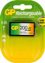 Изображение товара Аккумуляторная батарейка GP 20R8H 9V NiMH 200мАч Китай