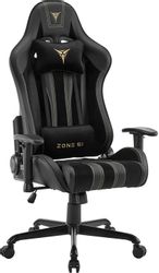 Кресло игровое ZONE 51 Gravity, экокожа/ткань, до 150кг, черный