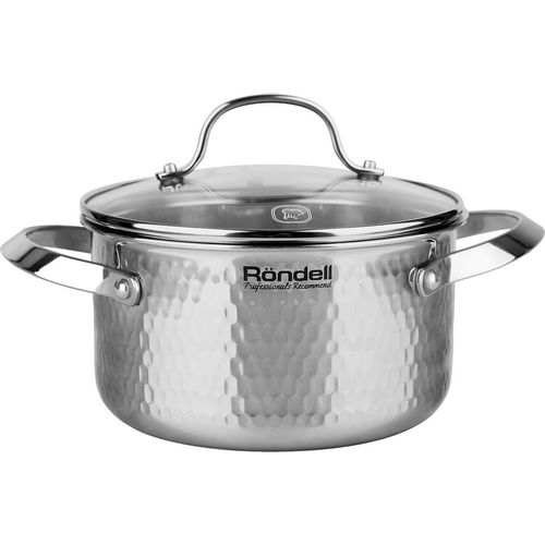 Кастрюля 2.4л Rondell RainDrops RDS-1293, нержавеющая сталь, с крышкой