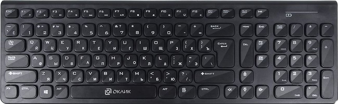 Клавиатура Oklick 880S,  USB, Радиоканал, черный [1061999]