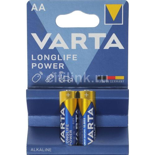 AA Батарейка VARTA Longlife power High Energy Alkaline LR6, 2 шт. — цена и наличие AA Батарейка VARTA Longlife power High Energy Alkaline LR6, 2 шт.