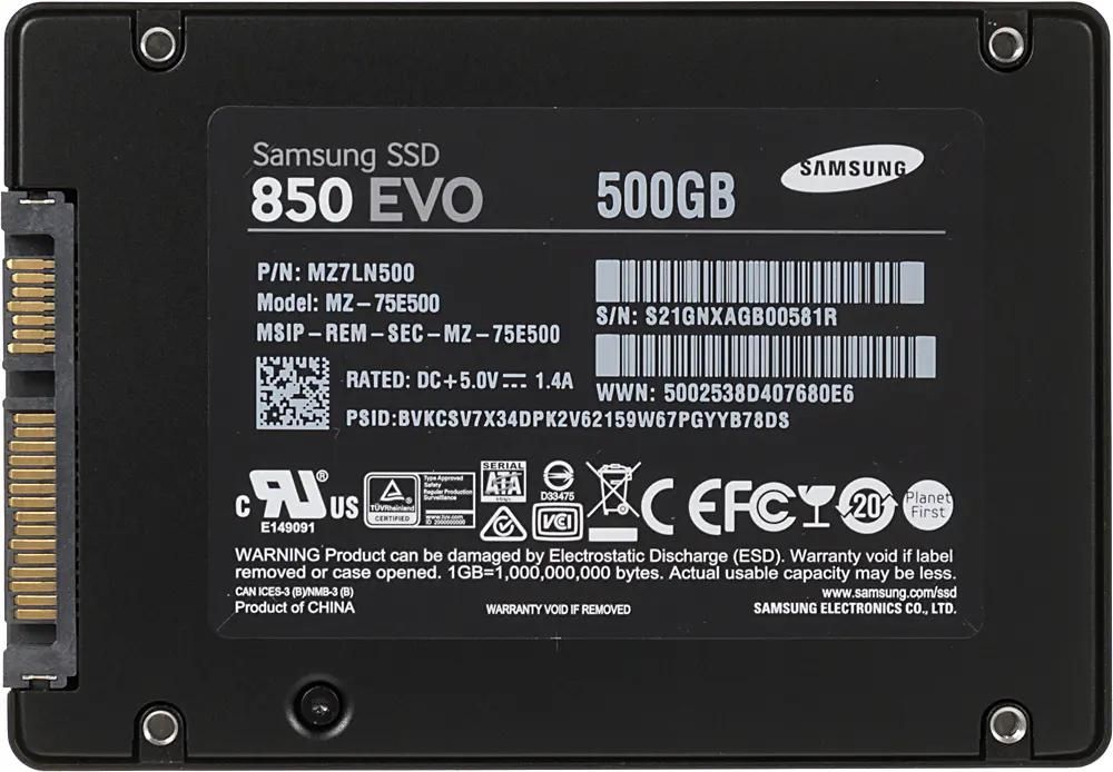 SSD Samsung 850 EVO MZ 75E500BW 500 2.5