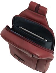 Рюкзак слинг Piquadro Russel CA6764W137/CU красное дерево натуральная кожа