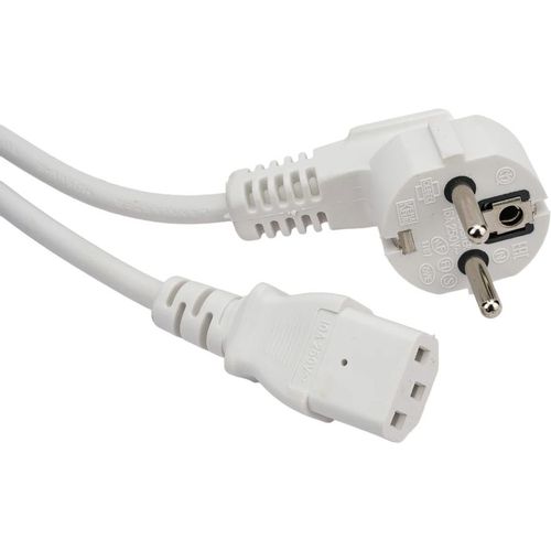 Шнур питания Lanmaster (LAN-PP13/SHA-1.0-WH) C13-Schuko проводник.:3x0.75мм2 1м 220В 10А белый