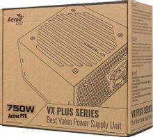 Блок питания Aerocool VX PLUS 750W,  750Вт,  черный
