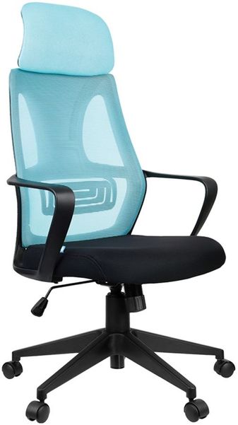 Кресло руководителя HELMI Wind, на колесиках, сетка/ткань, бирюзовый [323023]