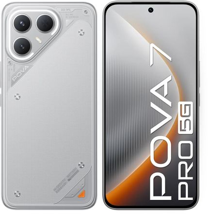 Смартфон TECNO Pova 7 Pro 5G 8/256Gb, 6.78", OLED, 144Гц, 6000мAч, 2 nano SIM, серый