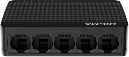 Коммутатор Digma DSW-305FE, неуправляемый, 5 RJ-45, 100 Мбит/с