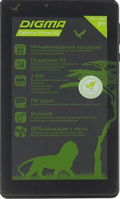 Планшет Digma Optima Prime 3G 7", 512МБ, 4ГБ, 3G, Wi-Fi, Android 5.1 ...