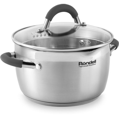 Кастрюля 3.2л Rondell Flamme RDS-024, нержавеющая сталь, с крышкой