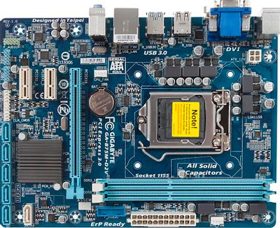 Материнская плата GIGABYTE GA-B75M-D2V, LGA 1155, Intel B75, mATX, BULK ...