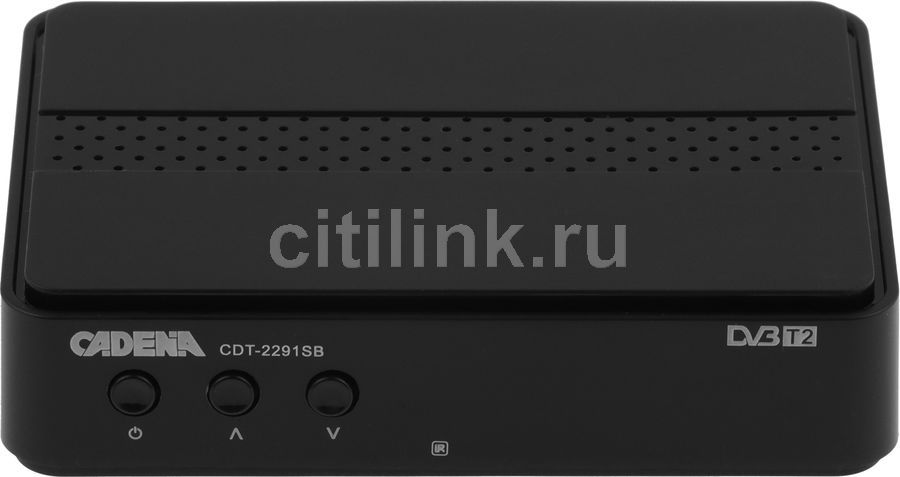 Ресивер DVB-T2 Cadena CDT-2291SB, черный – купить в Ситилинк | 1870509
