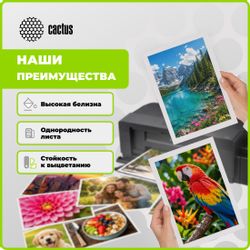 Фотобумага Cactus CS-MA6180500, для струйной печати, 500л, 180г/м2, белый, покрытие матовое