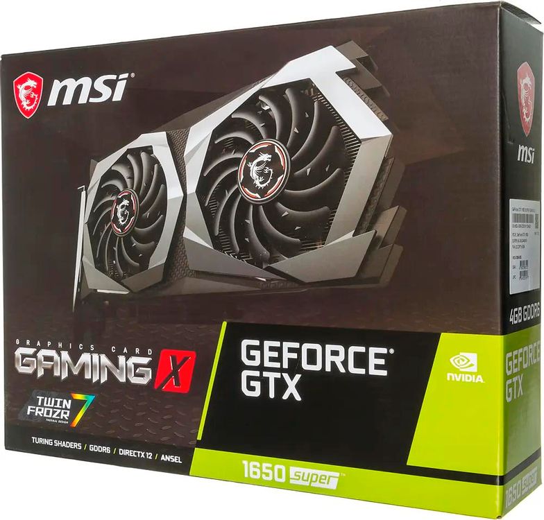 MSI NVIDIA GeForce GTX 1650SUPER GTX 1650 SUPER GAMING X 4ГБ GDDR6