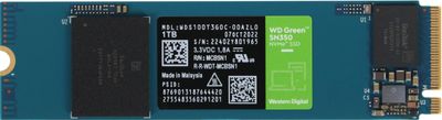 SSD накопитель WD Green SN350 WDS100T3G0C 1ТБ, M.2 2280, PCIe 3.0 x4,  NVMe,  M.2