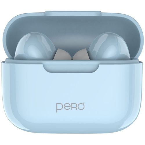 Наушники PERO TWS06, Bluetooth, внутриканальные, голубой [ptws06lb]
