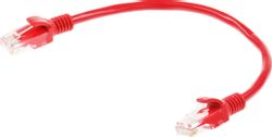Патч-корд CABLEXPERT PP12-0.25M/R литой (molded), UTP, кат.5E, 0.25м, красный