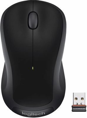 Мышь Logitech M310, оптическая, беспроводная, USB, черный и серебристый [910-003986]
