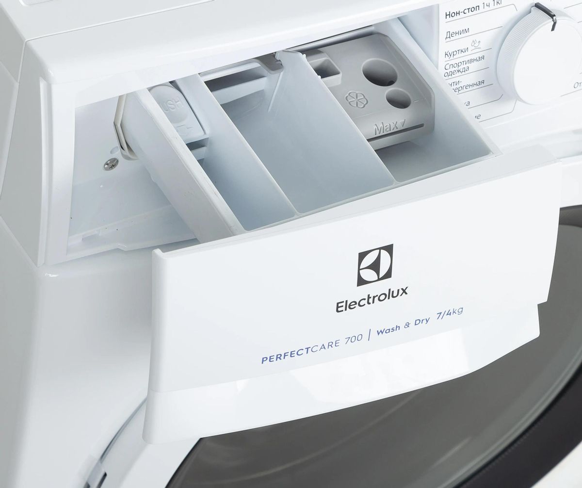 Отзывы на Стиральная машина Electrolux PerfectCare 700 EW7WR447W, с  фронтальной загрузкой, с паром, 7кг, 1400об/мин, с сушкой, инверторная в  интернет-магазине СИТИЛИНК (1081574)