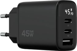 Изображение товара Сетевое зарядное устройство MAGSSORY ACH008, USB-A, 2xUSB-C, 45Вт, 3.25A, черный Изображение товара Сетевое зарядное устройство MAGSSORY ACH008, USB-A, 2xUSB-C, 45Вт, 3.25A, черный