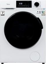 Стиральная машина узкая Midea MFC3712BSW40/W, с паром, инверторная