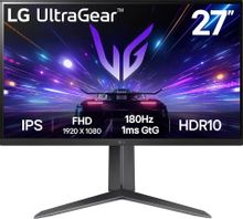 Изображение товара 27" Монитор LG UltraGear 27GS65F-B,  1920x1080,  IPS,  180Гц,  1хHDMI,  1хDP,  черный [27gs65f-b.aruz]