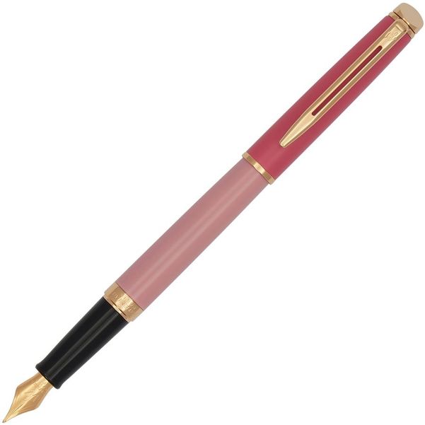 Ручка перьев. Waterman Hemisphere Colour Blocking (2179896) Pink GT F ст. нерж./позол. подар.кор.