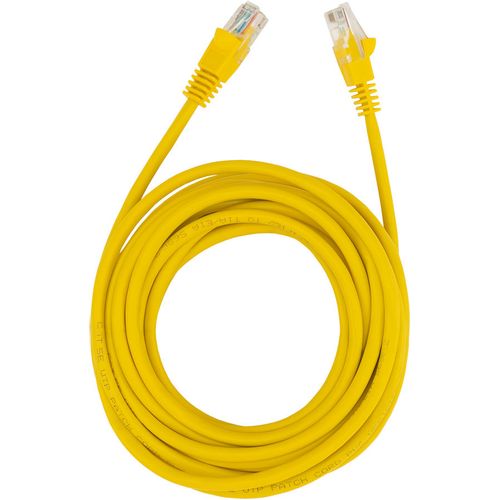 Патч-корд Buro литой (molded), UTP, кат.5E, 5м, 4 пары, 26AWG, алюминий омедненный, многожильный, желтый