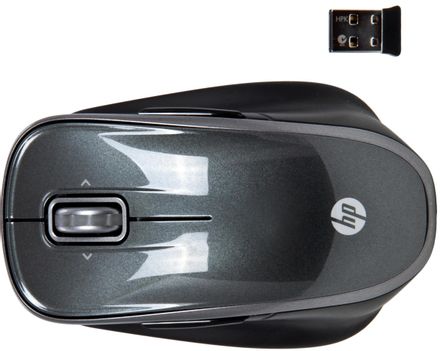 Мышь беспроводная HP Comfort, радио, лазерная, USB, черный [xa965aa]