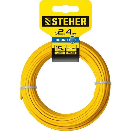 Леска для триммеров STEHER 75001-2.4, 2.4мм, 15м