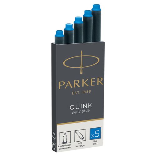 Картридж Parker Quink Ink Z11 цвет чернил: синий, для ручек перьевых (5шт) [1950383]