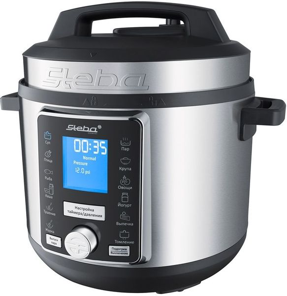 Мультиварка-скороварка STEBA DD 3 Smart, 1000Вт, нержавеющая сталь/черный