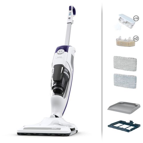 Паровой пылесос Tefal Clean & Steam Revolution VP7751WH, 1500Вт, белый/сиреневый [2211400818]