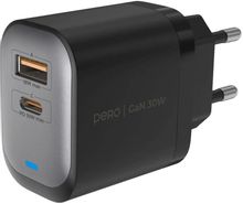 Изображение товара Сетевое зарядное устройство PERO ТС26 30Вт USB-A USB-C универсальное