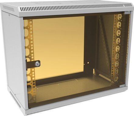 Шкаф коммутационный SUPRLAN ТВЛ-9U-600-350-СР 05-1090 настенный,  стеклянная передняя дверь,  9U,  600x500x350 мм