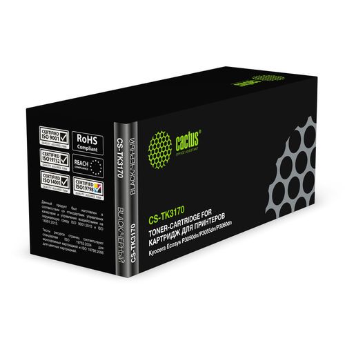Картридж Cactus CS-TK3170, TK-3170, черный / CS-TK3170