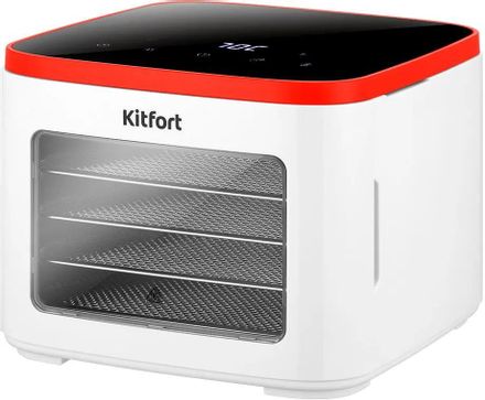 Сушилка для овощей и фруктов KitFort КТ-4963, белый/красный, 15шт