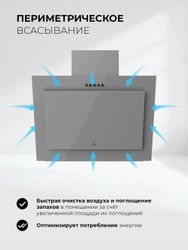 Вытяжка каминная LEX Mio G 600, серый