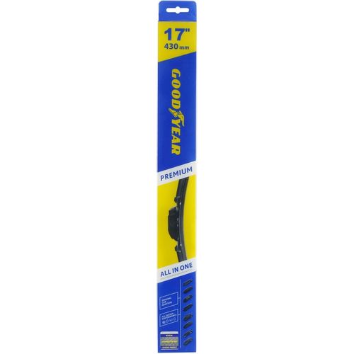 Щетка стеклоочистителя GOODYEAR Premium, 430мм/17", бескаркасная [gy000437]