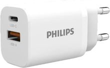 Изображение товара Сетевое зарядное устройство Philips DLP5331 30Вт USB-A USB-C белое