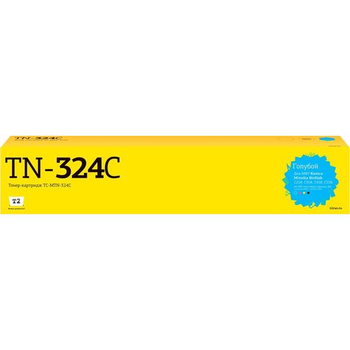 Картридж T2 TC-MTN-324C, TN-324C/TN-512C/TN-514C, голубой / TC-MTN-324C