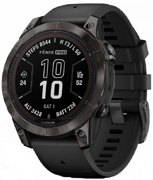 Смарт-часы Garmin Fenix 7 Pro,  33.02мм,  1.3",  черный/черный/серый [010-02777-10]