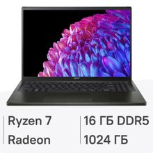 Изображение товара Ноутбук Acer Swift Edge 16 OLED AMD Ryzen 7 16ГБ 1ТБ SSD Windows 11