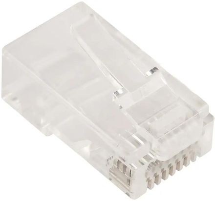 Коннектор LanMaster LAN-EZ45-8P8C/U6-100 UTP кат.6 RJ45 прозрачный (упак.: 100шт)