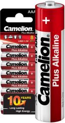 Изображение товара AAA Батарейка CAMELION Plus Alkaline LR03-SP8, 8 шт. Изображение товара AAA Батарейка CAMELION Plus Alkaline LR03-SP8, 8 шт.