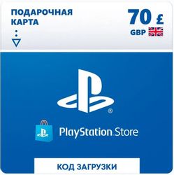 Изображение товара Карта пополнения PlayStation Store 70 GBP для региона Великобритания Изображение товара Карта пополнения PlayStation Store 70 GBP для региона Великобритания