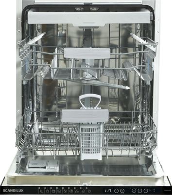 Встраиваемая посудомоечная машина SCANDILUX DWB 6524B3,  полноразмерная, ширина 59.8см, полновстраиваемая, загрузка 15 комплектов