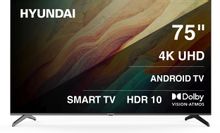 75" Телевизор Hyundai H-LED75BU7009, 4K Ultra HD, черный, СМАРТ ТВ, Android TV