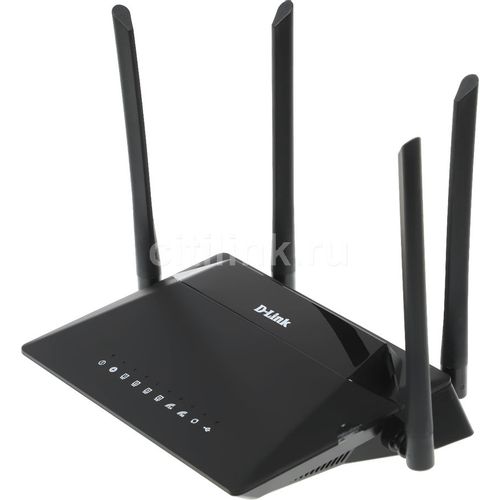 Wi-Fi роутер D-Link DIR-853/URU/R3A, Wi-Fi 5, AC1200, 2.4/5ГГц, 4 LAN, 1xUSB, черный